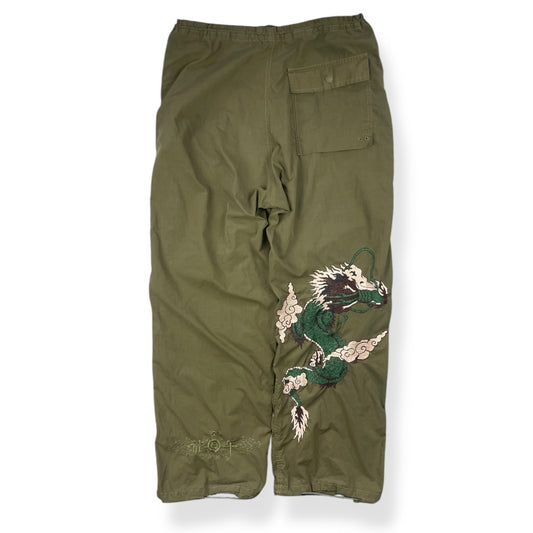 1999 Maharishi Embroidered Dragon Snopants (L)