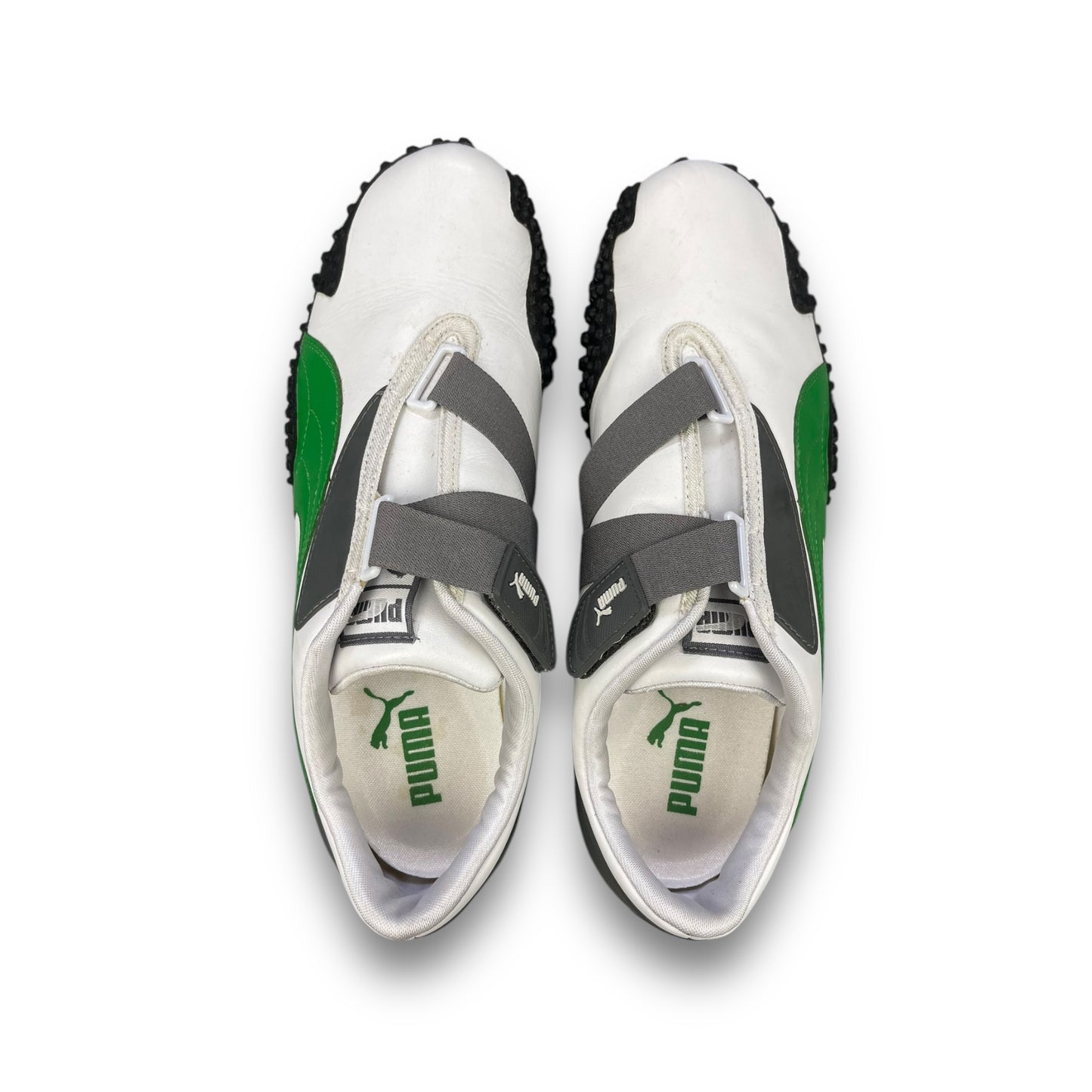 2000's Puma Mostro Leather White/Green/Grey (UK9)