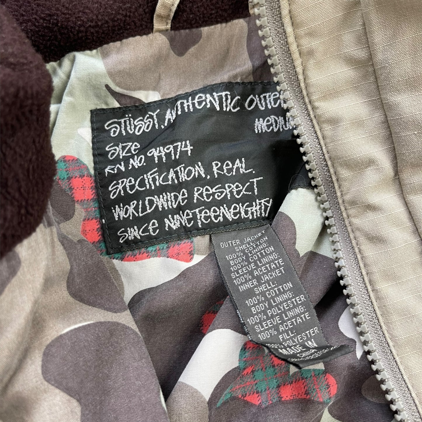 Stussy 2in1 Canvas/Camo Jacket (M)