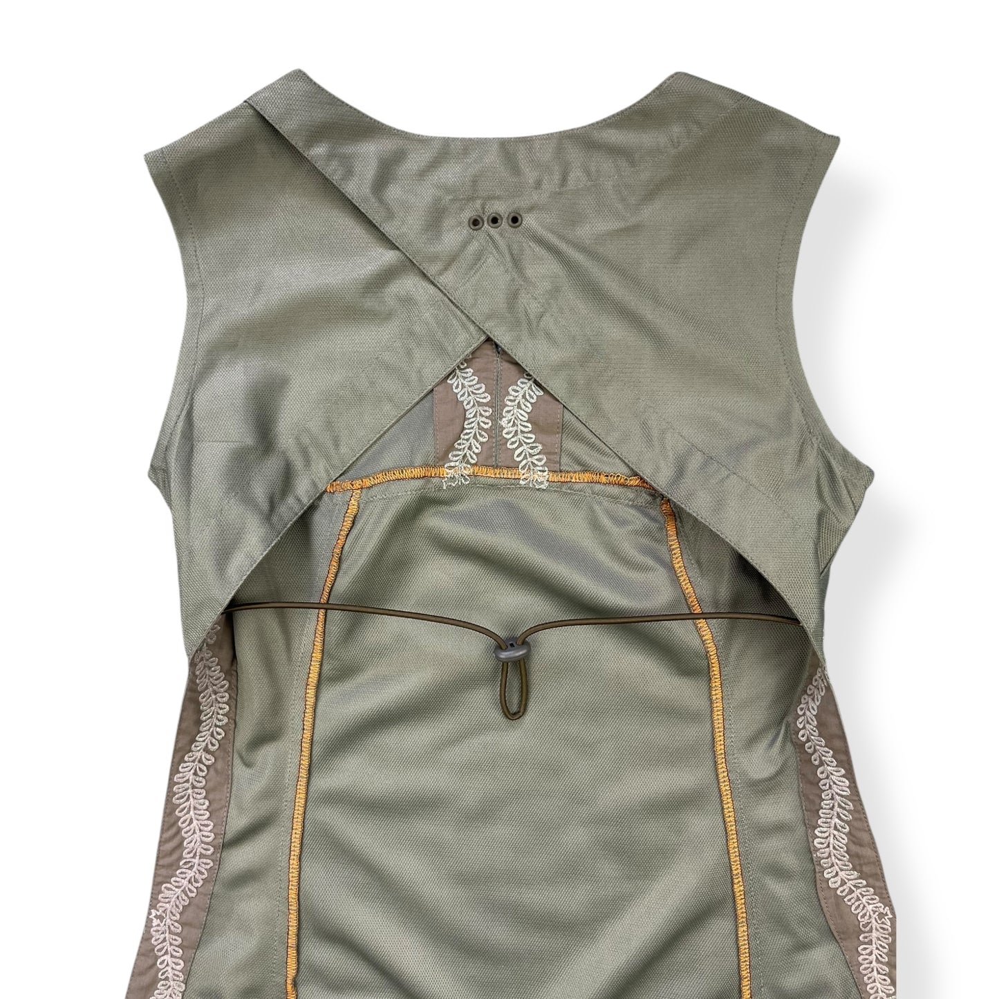 2000's Maharishi Coolmax Embroidered Backless Dress (8)