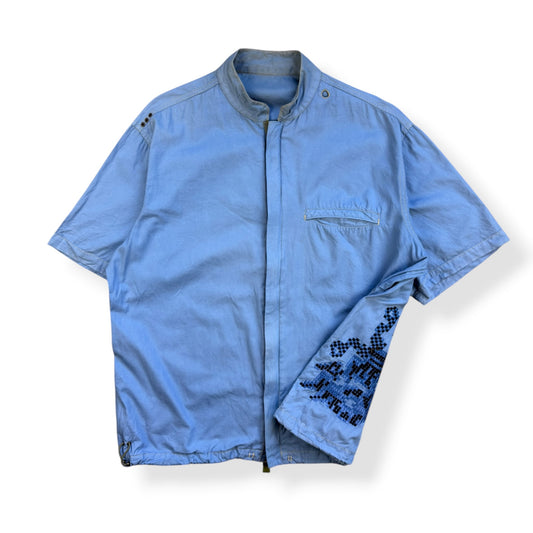 2000's Maharishi Pixelated Dragon Zipped Shirt (L)