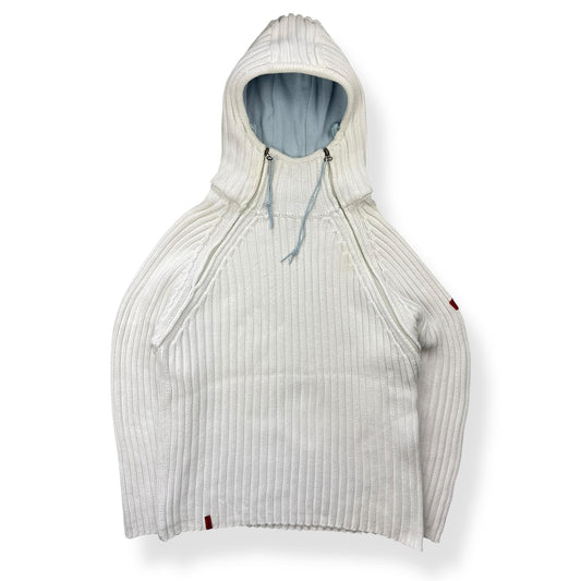 2000's Schott NYC Dual Zip Knitted Balaclava Hoodie (L)