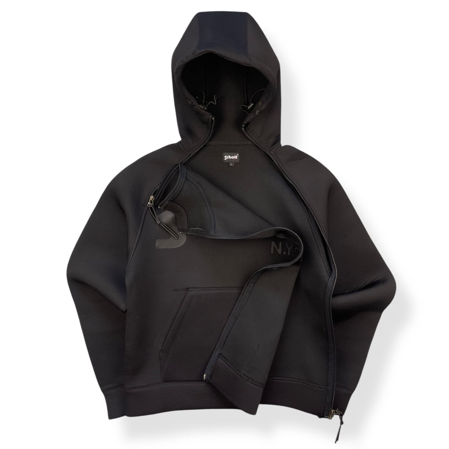 2000's Schott NYC Neoprene Dual Zip Jacket (L)