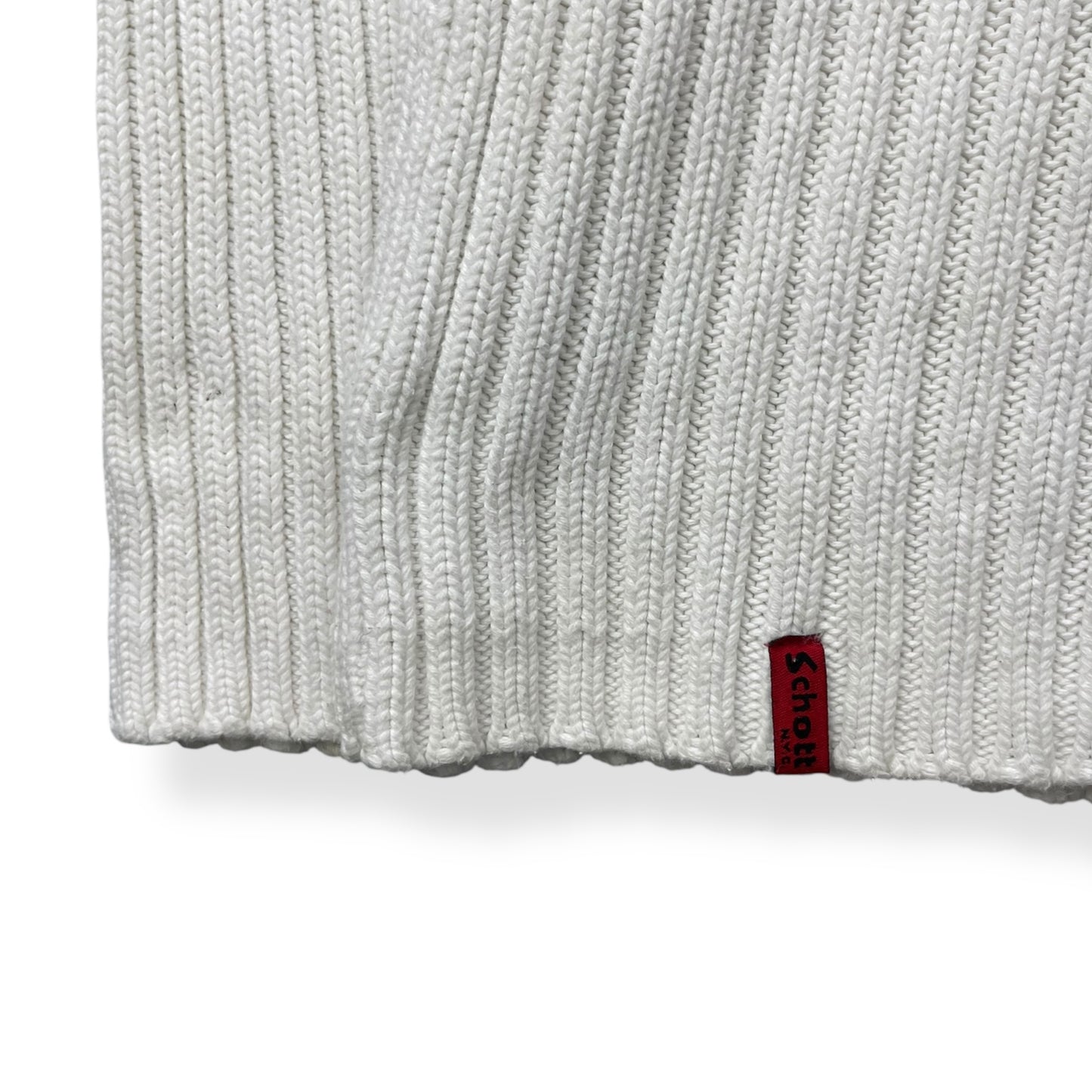 2000's Schott NYC Dual Zip Knitted Balaclava Hoodie (L)