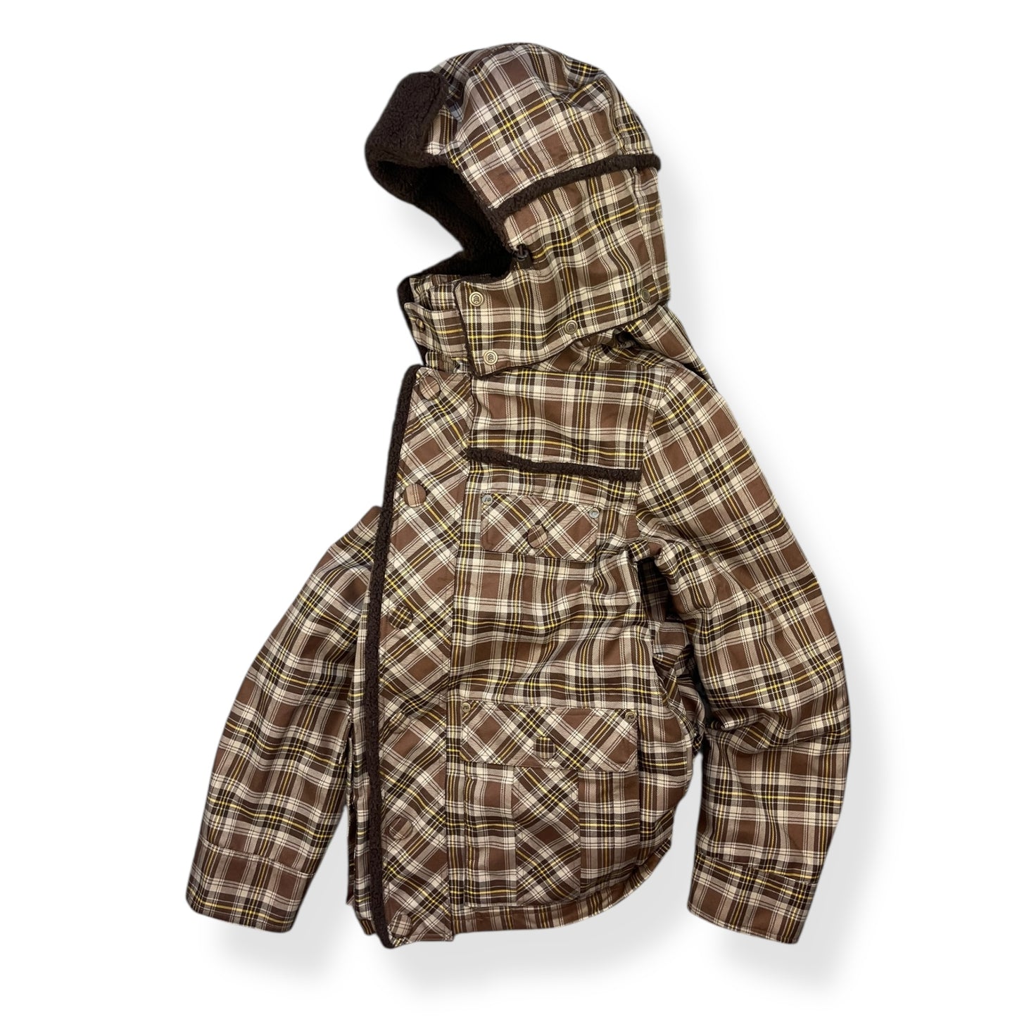 2000's Analog Plaid Trapper Hood Jacket (L)