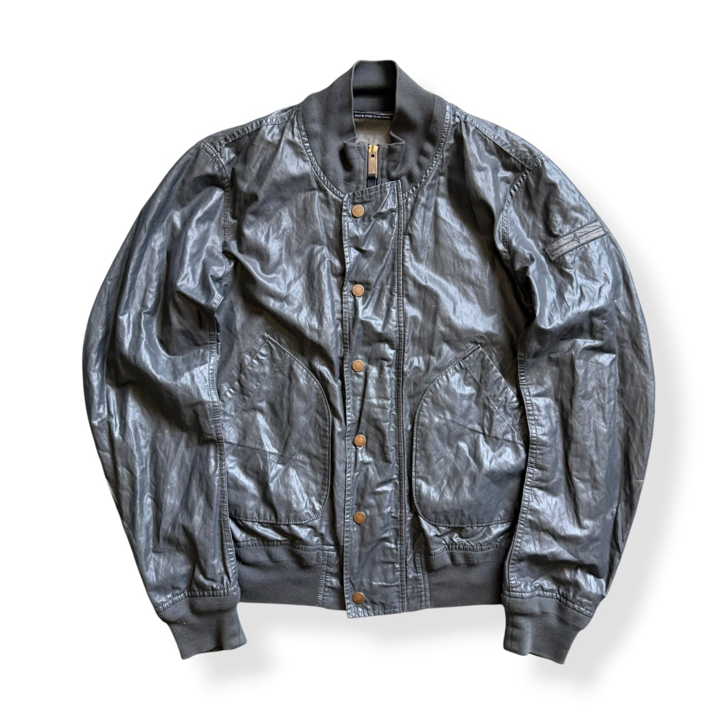 SS2008 Stone Island Denims Waxed Bomber Jacket (M)