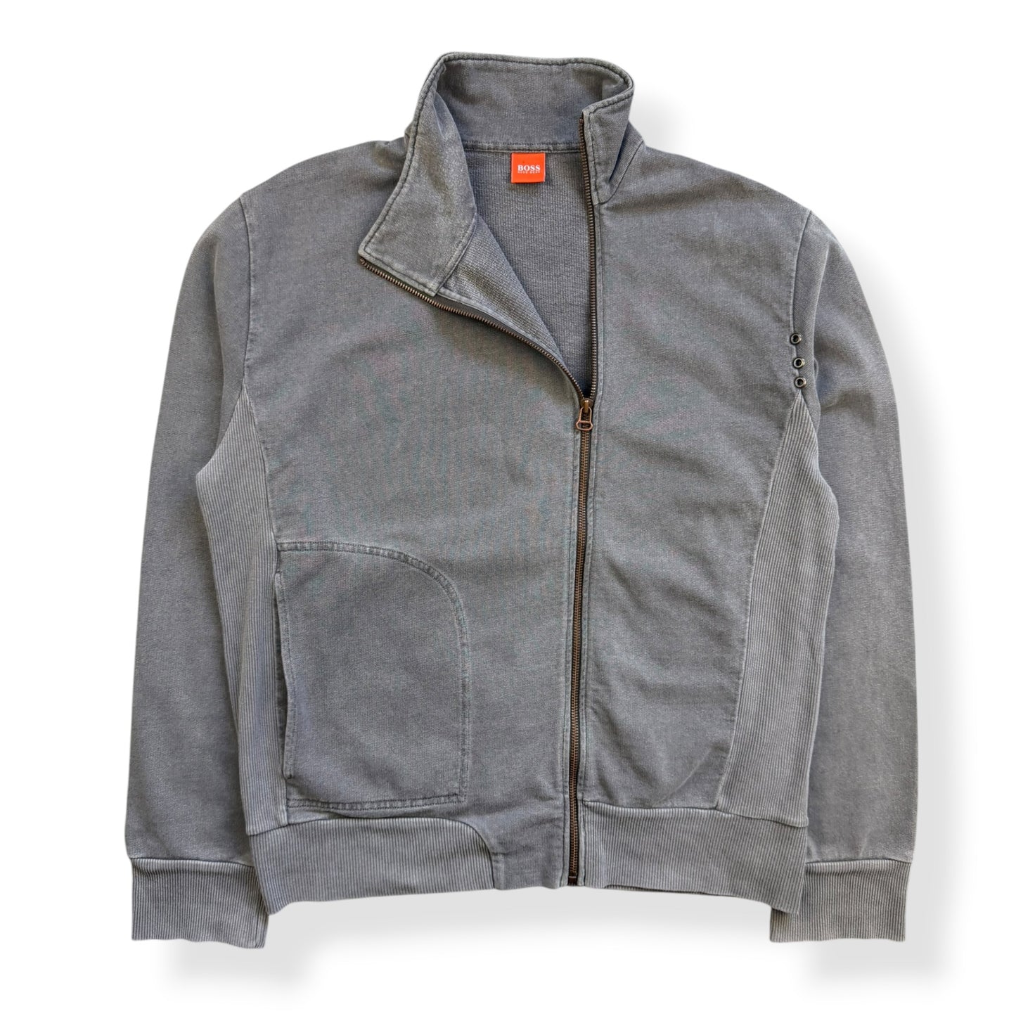 2000's Hugo Boss 'Orange' Off-centre Zip Jumper (L)