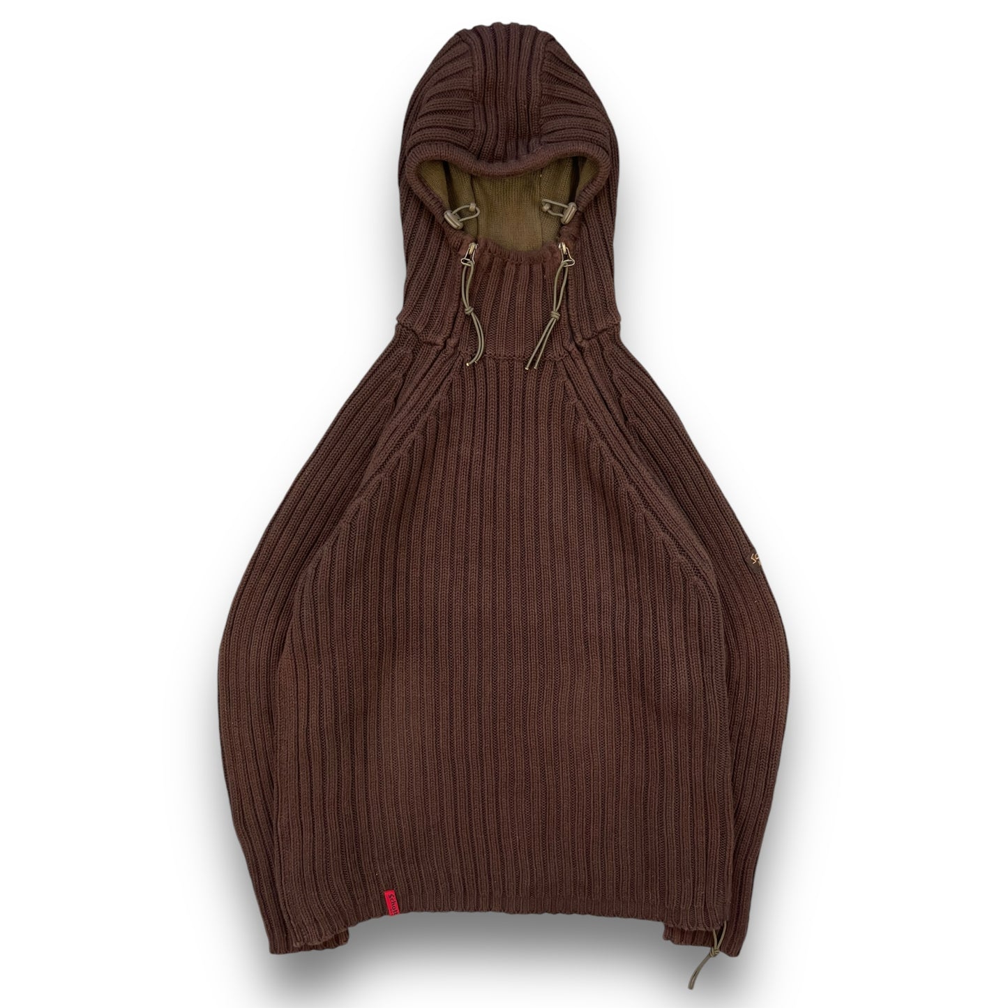 2000's Schott NYC Dual Zip Knitted Balaclava Hoodie (M)