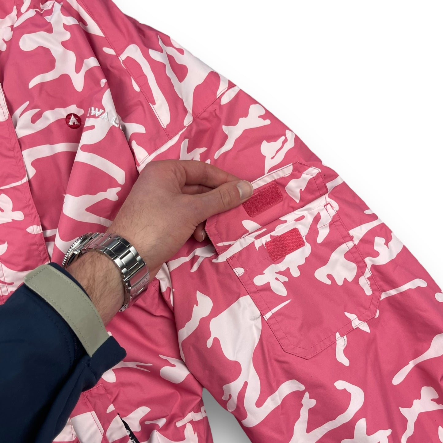 2000's Airwalk Pink Camo Goggle Jacket (S/M)