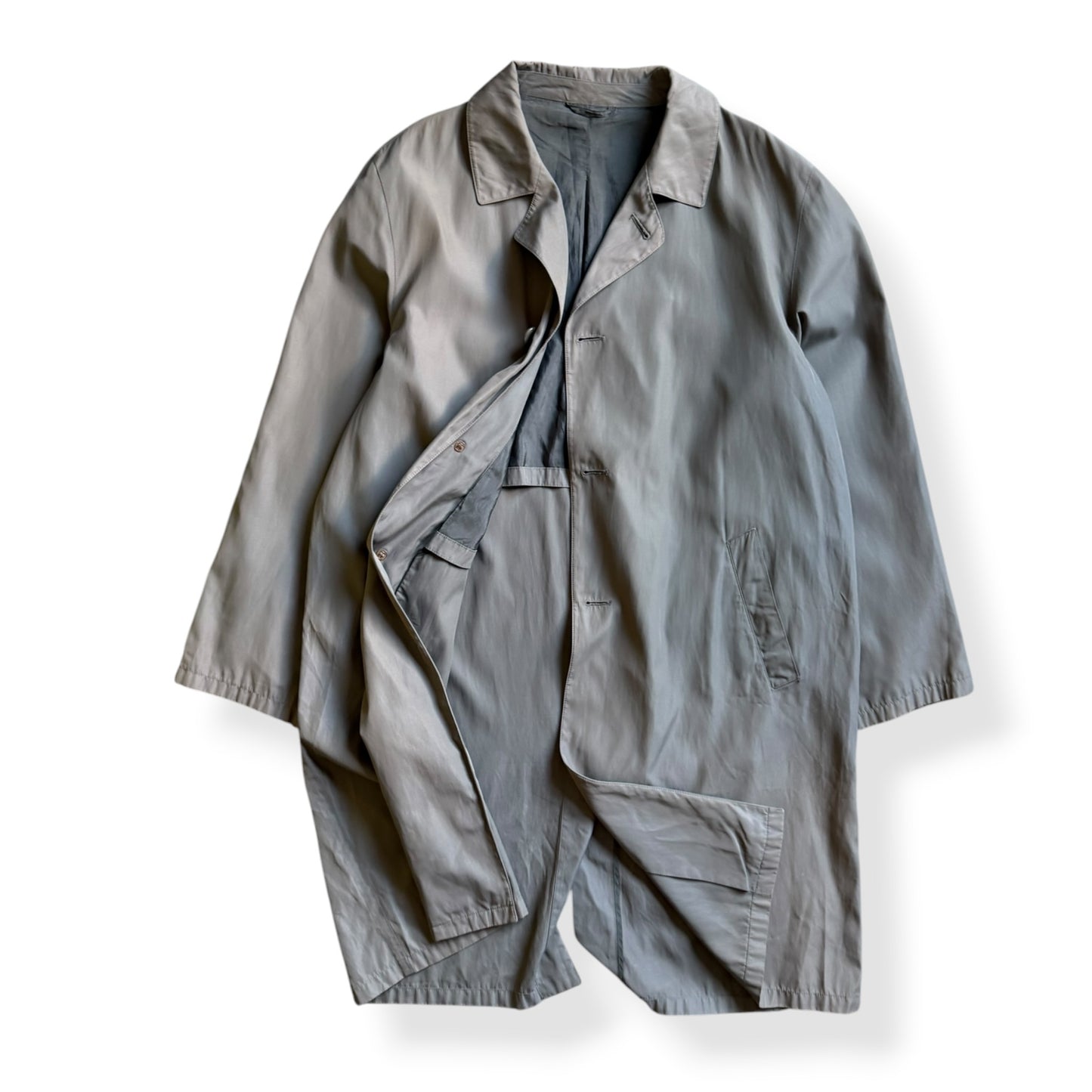 1990's Giorgio Armani Buttoned Trench Coat (L)