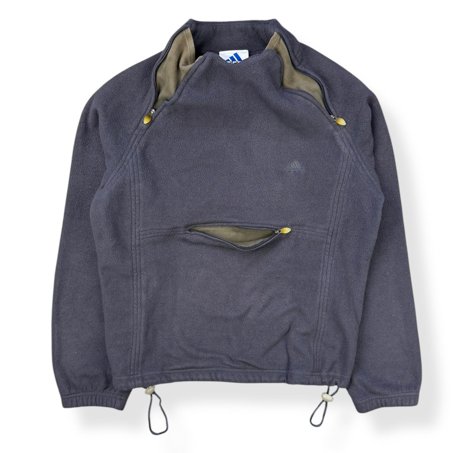 2000 Adidas Dual Zip Fleece Sweatshirt (S)