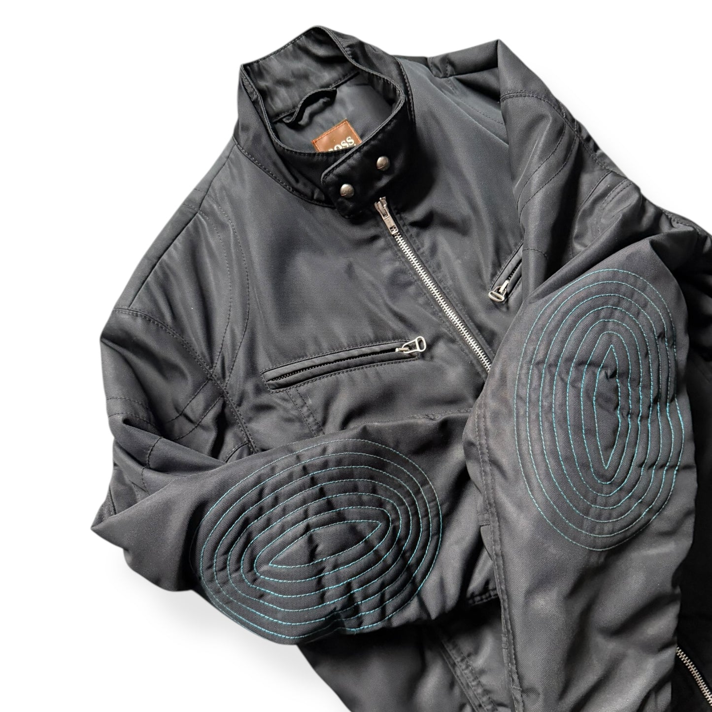 2000's Hugo Boss 'Orange' Elbow Stitch Biker (M)