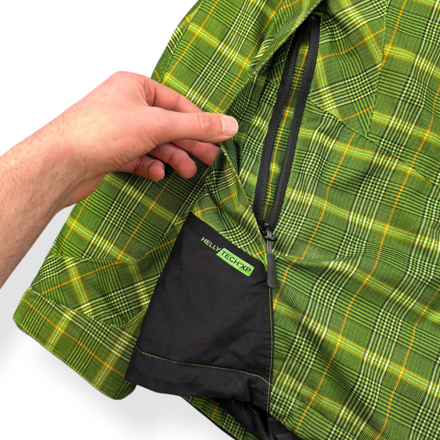 2000's Helly Hansen Plaid Asymmetric Zip Jacket (L)