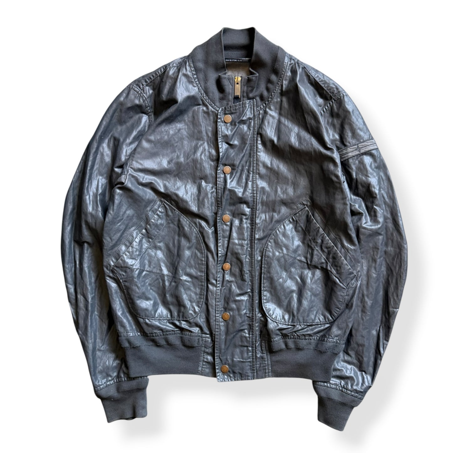 SS2008 Stone Island Denims Waxed Bomber Jacket (M)