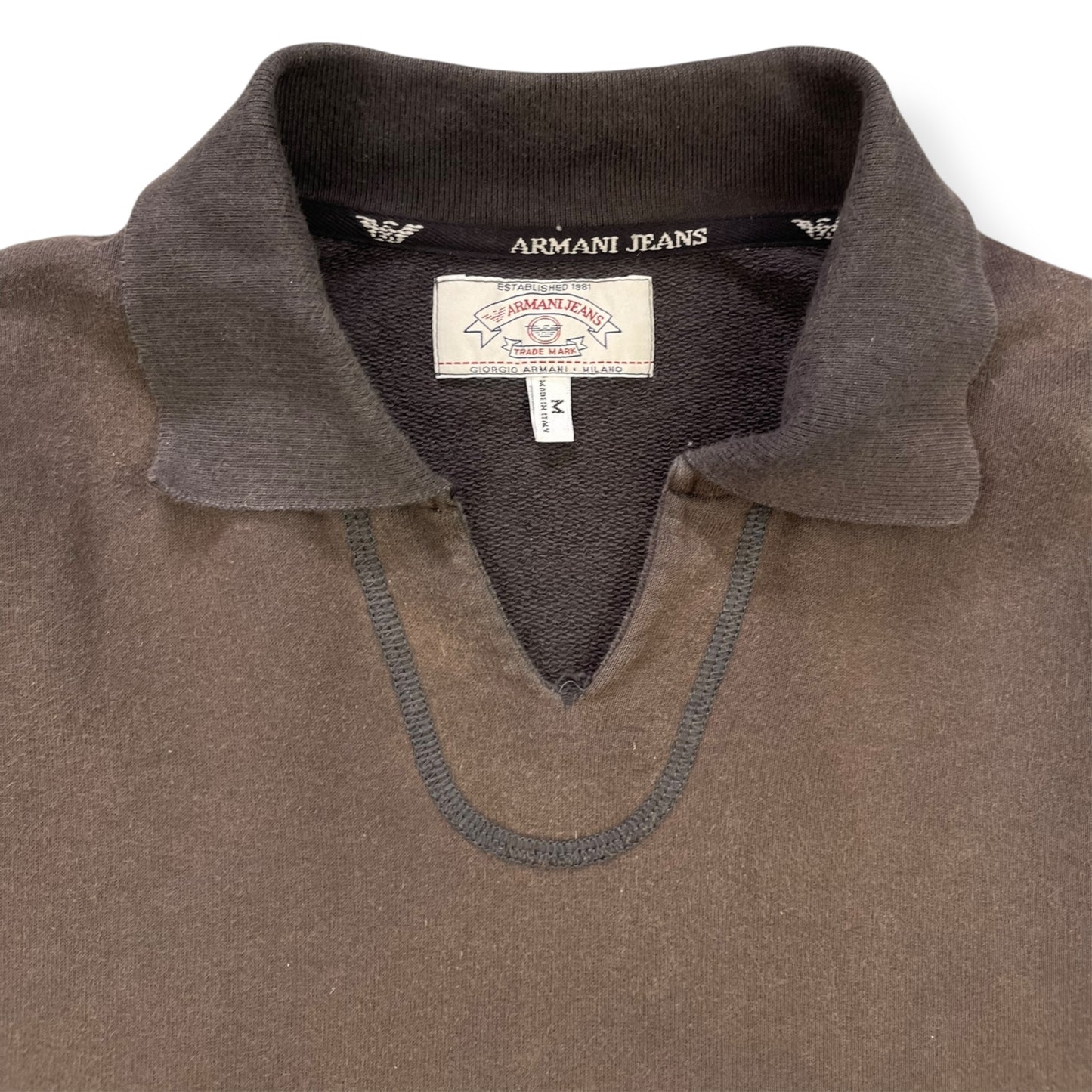1990's Armani Collared Sweatshirt (M)