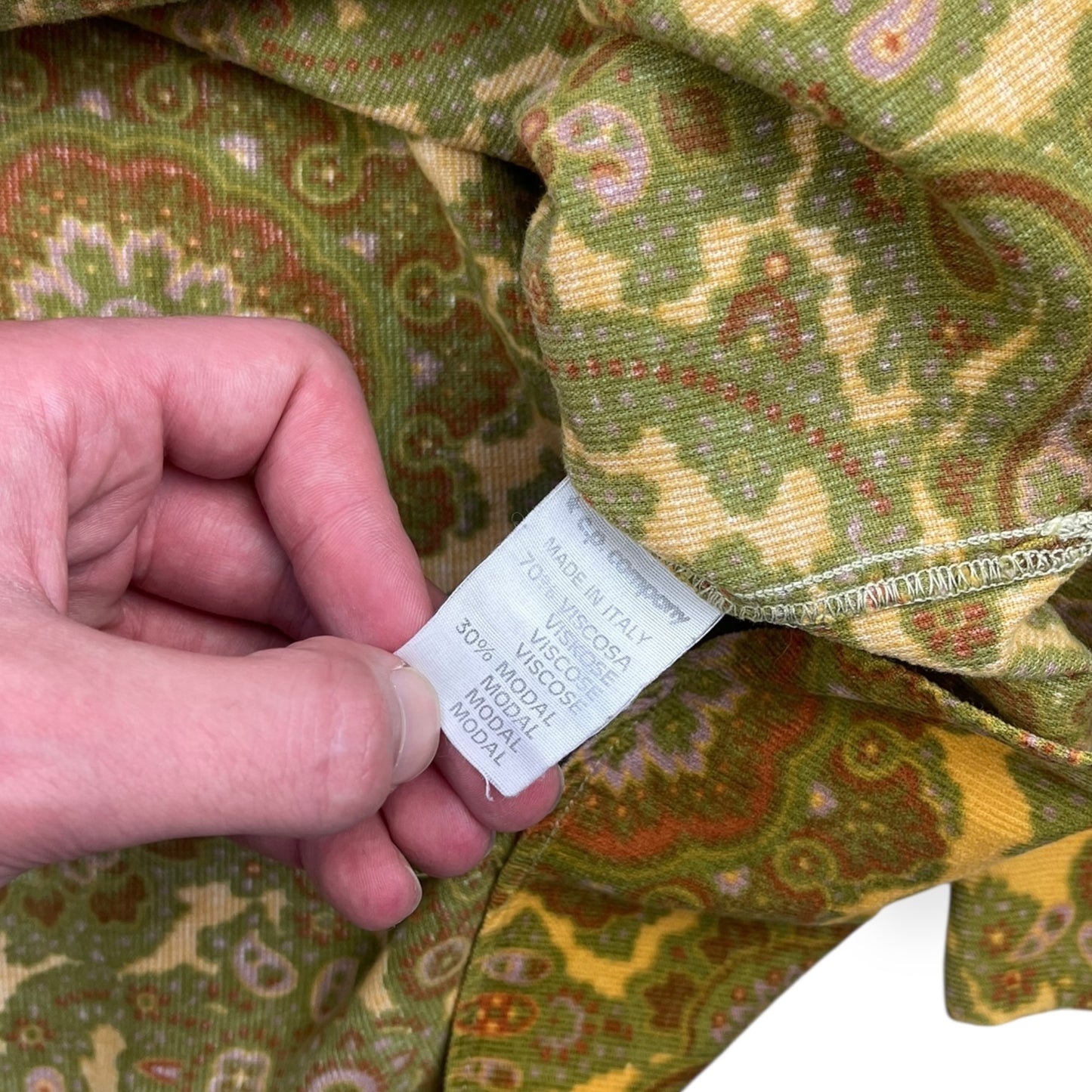 1980's CP Company Corduroy Paisley Shirt (XL)