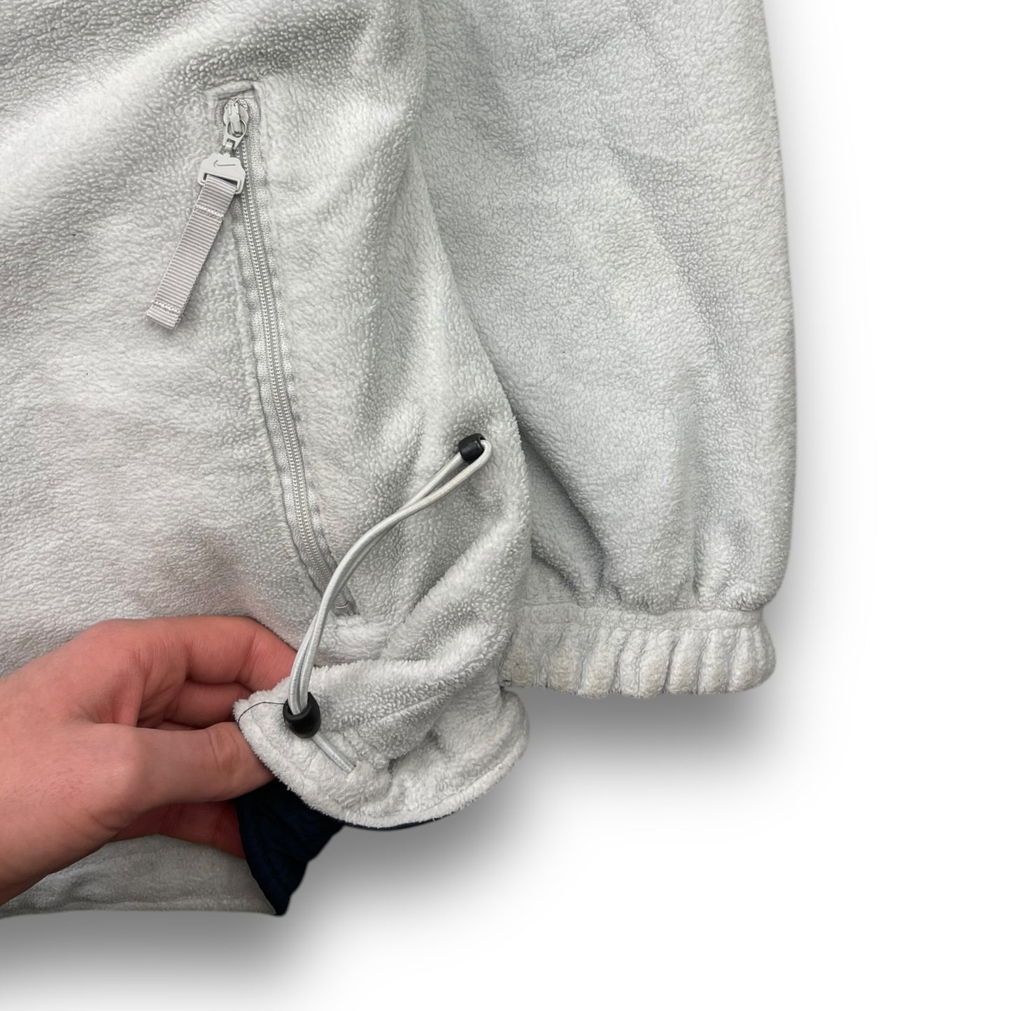 2000's Nike Reversible Asymmetric Zip Fleece Jacket (L)