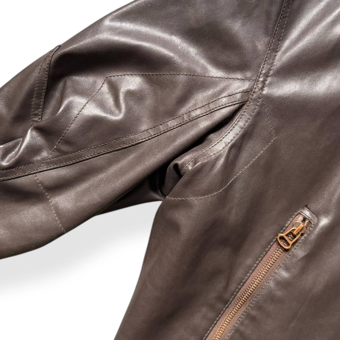 2000's Hugo Boss 'Orange' Leather Jacket (M)