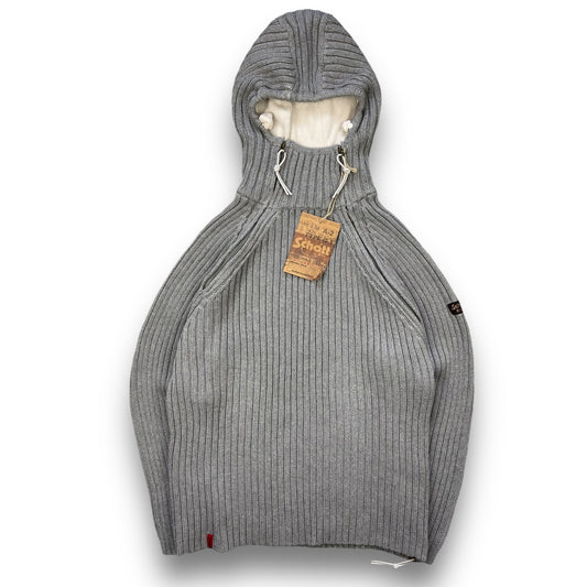 2000's Schott NYC Dual Zip Knitted Balaclava Hoodie (XL)