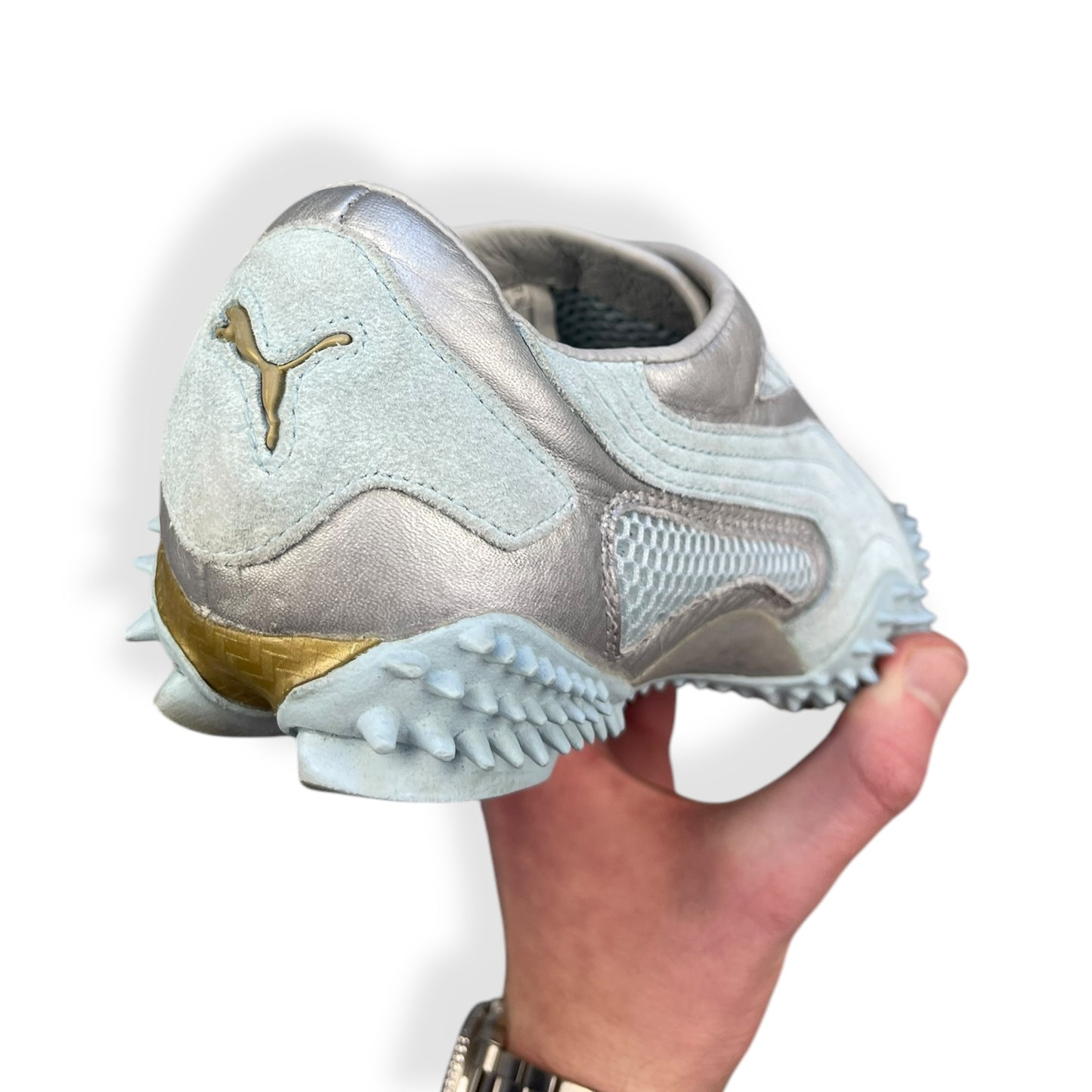 2005 Puma UR Mostro Silver Starlight Blue/Metallic Gold (UK8)
