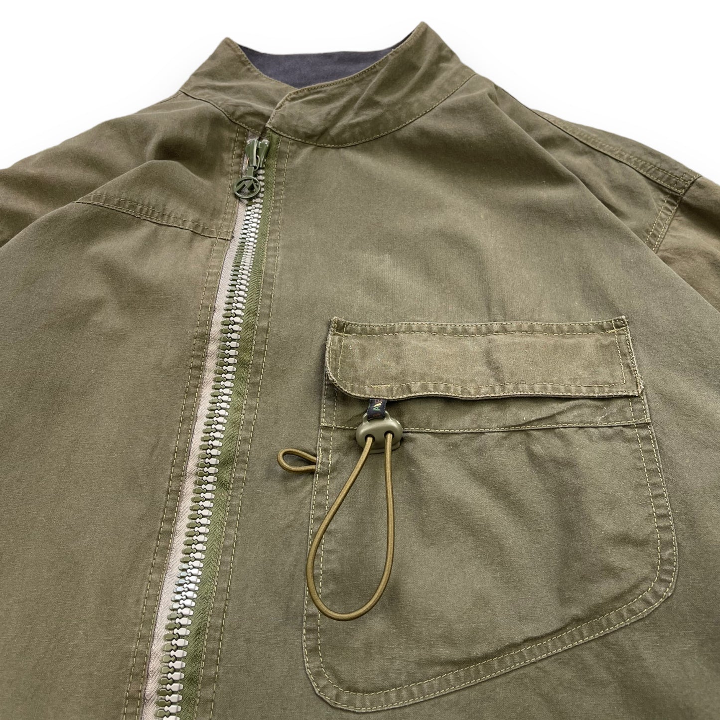 AW99/00 Maharishi Asymmetric Curved Hem Jacket (L)