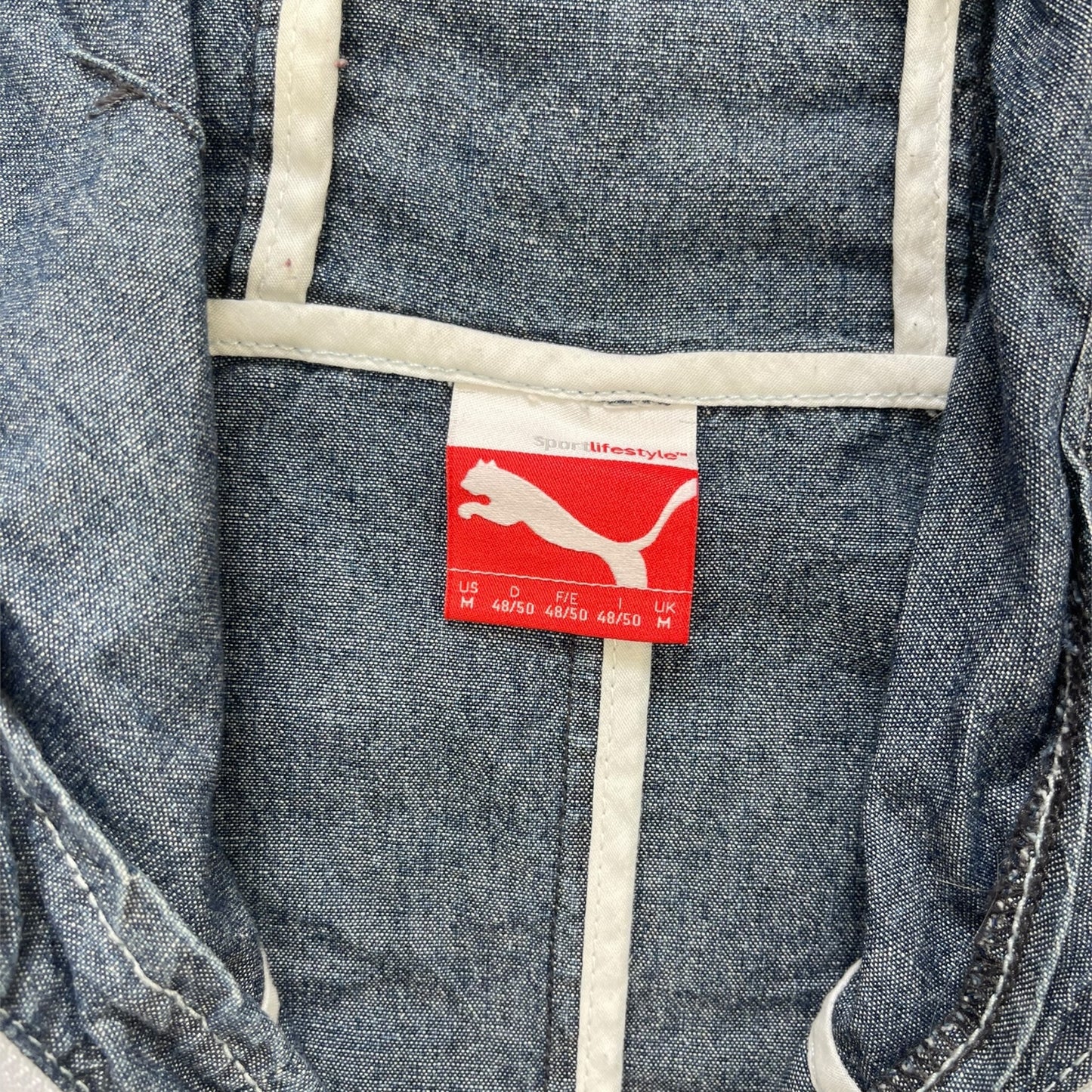 Puma Lightweight Denim Hooded Jacket (M)