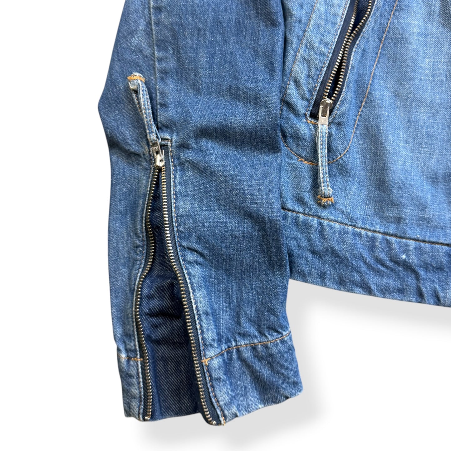 2000's FCUK Jeans Denim Moto Jacket (S)