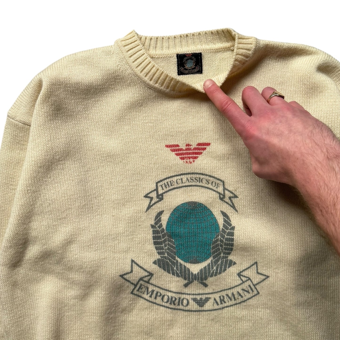1980's Emporio Armani Knitted Jumper (M)