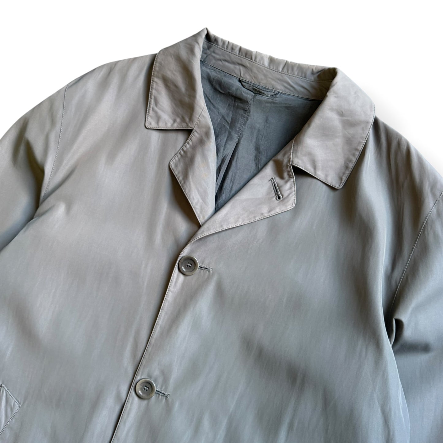 1990's Giorgio Armani Buttoned Trench Coat (L)