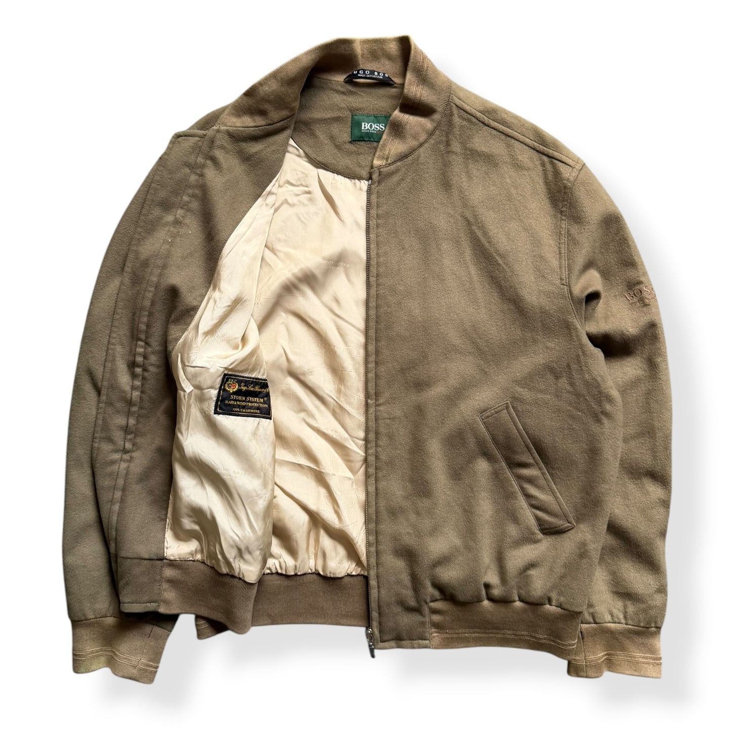 1990's Hugo Boss Loro Piana Cashmere Bomber (L)