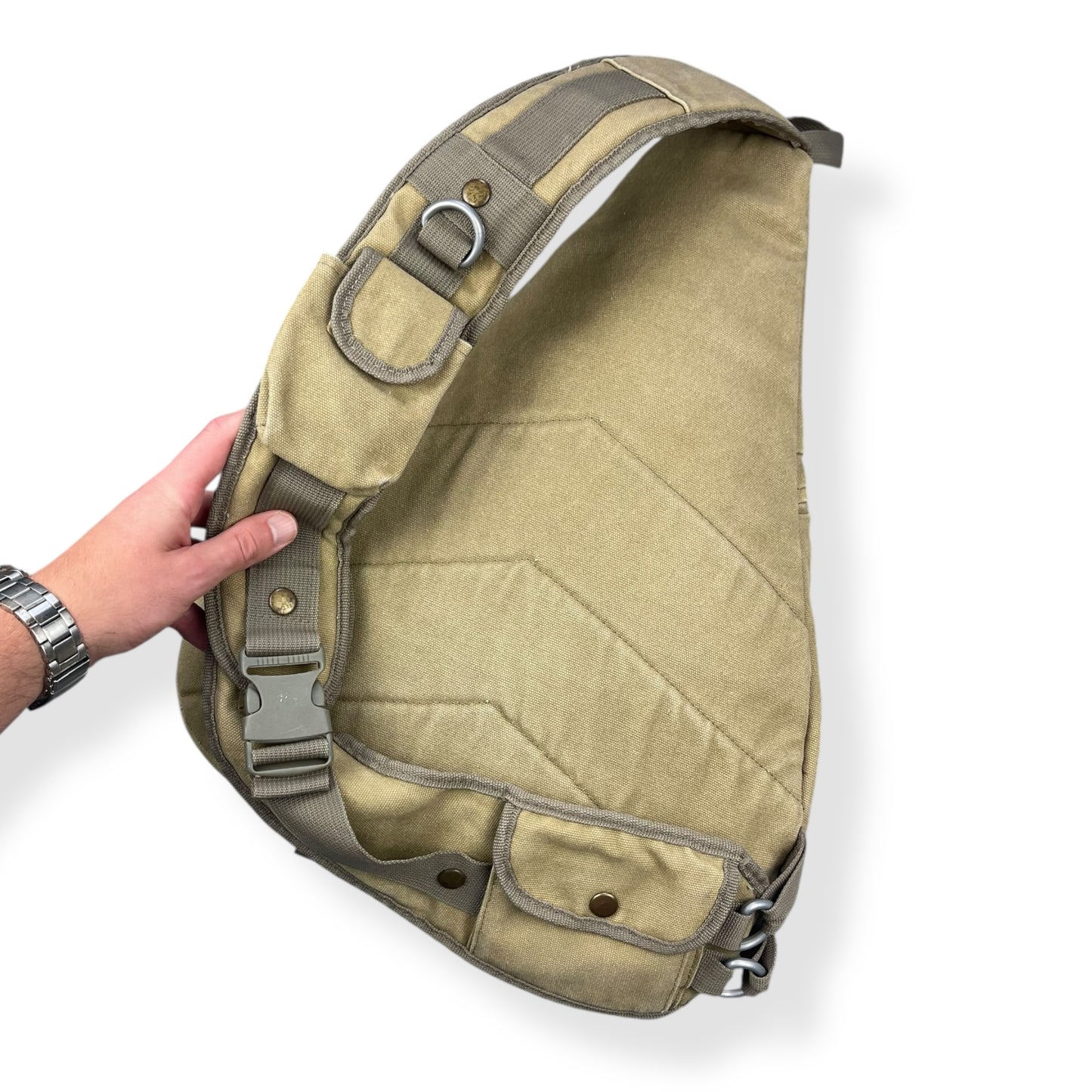 2000's Canvas Multipocket Sling Bag