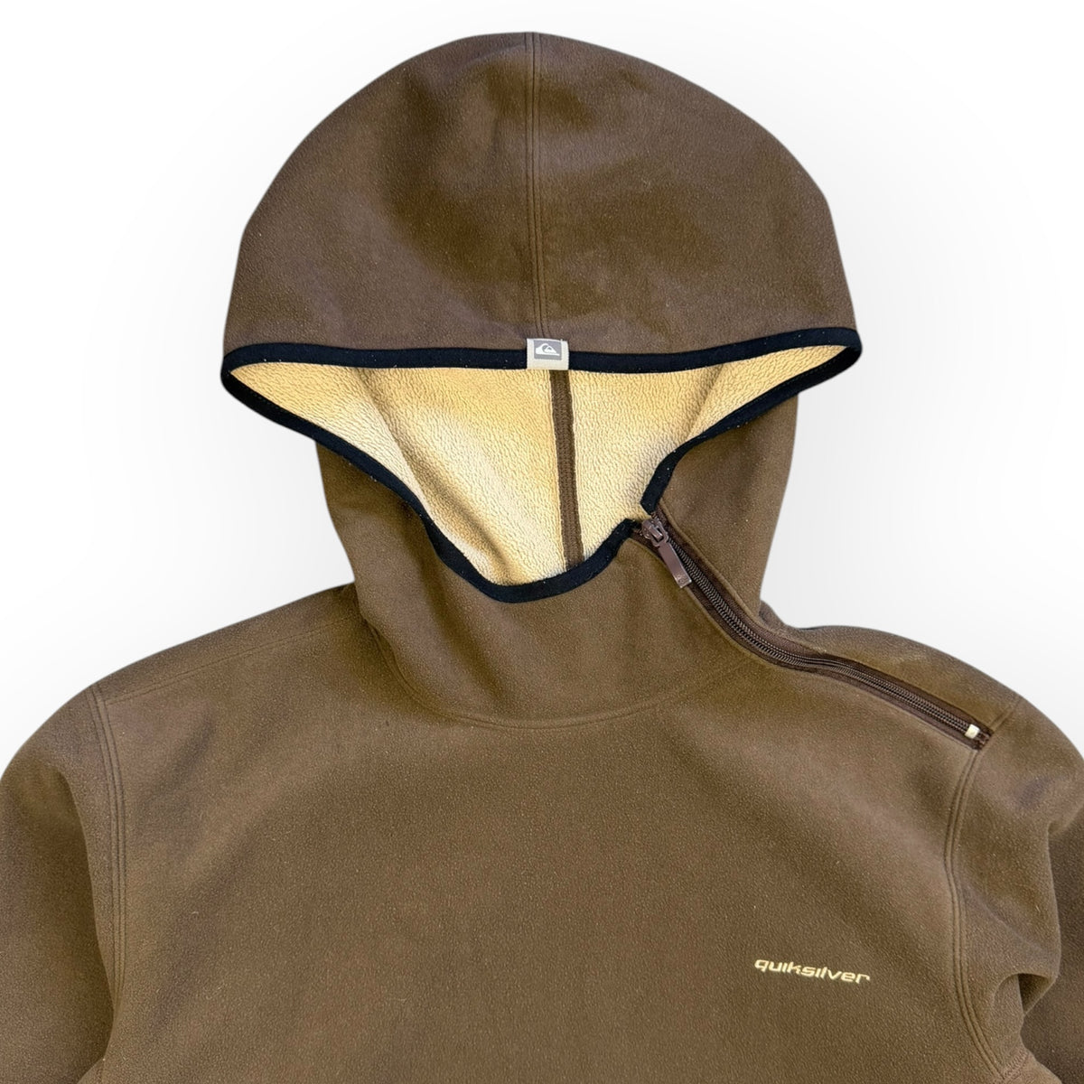Quiksilver Shoulder Zip Fleece Hoodie Brown (XL)