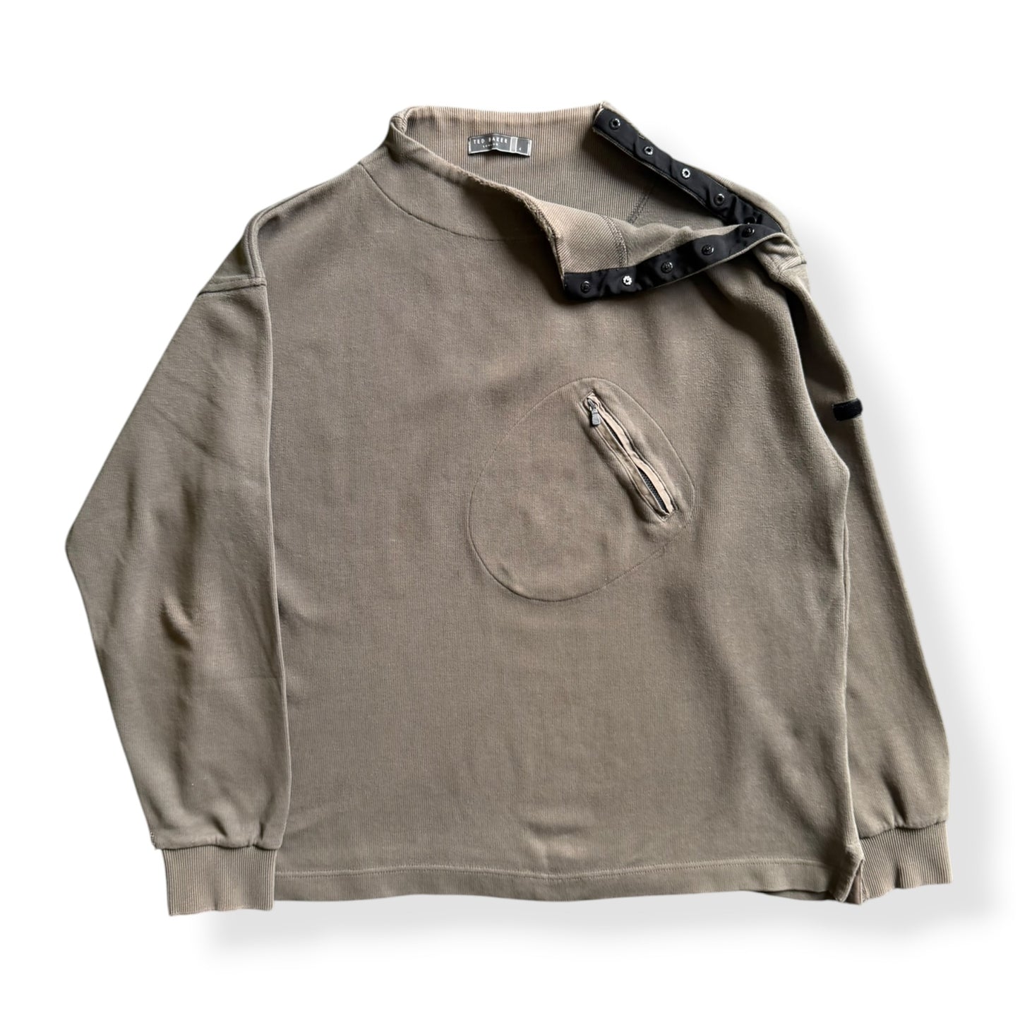 2000's Ted Baker Asymmetric Stash Pocket Sweatshirt (L)