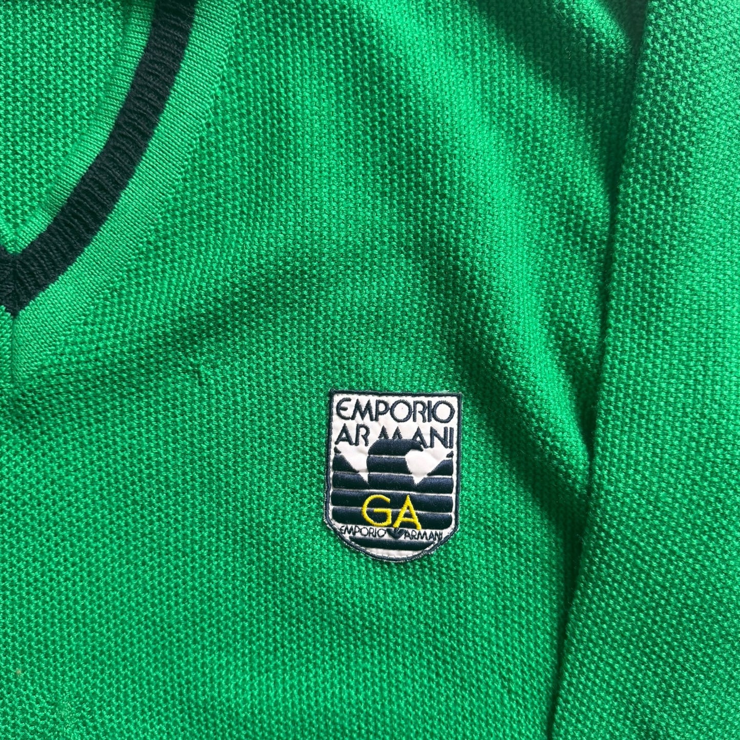 1980's Emporio Armani Knitted V-Neck Jumper (S)