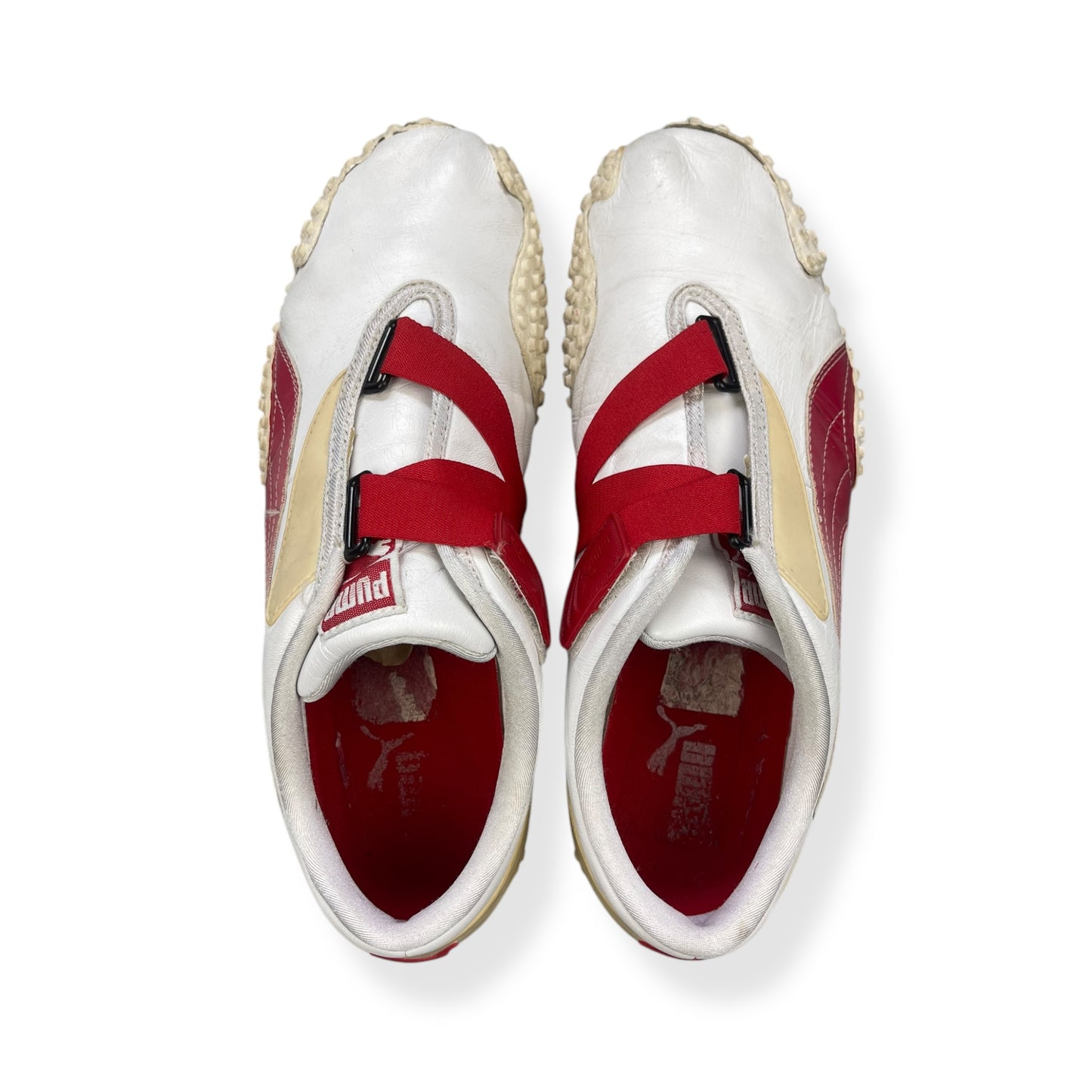 2000's Puma Mostro Leather Fade White/Red (UK10)