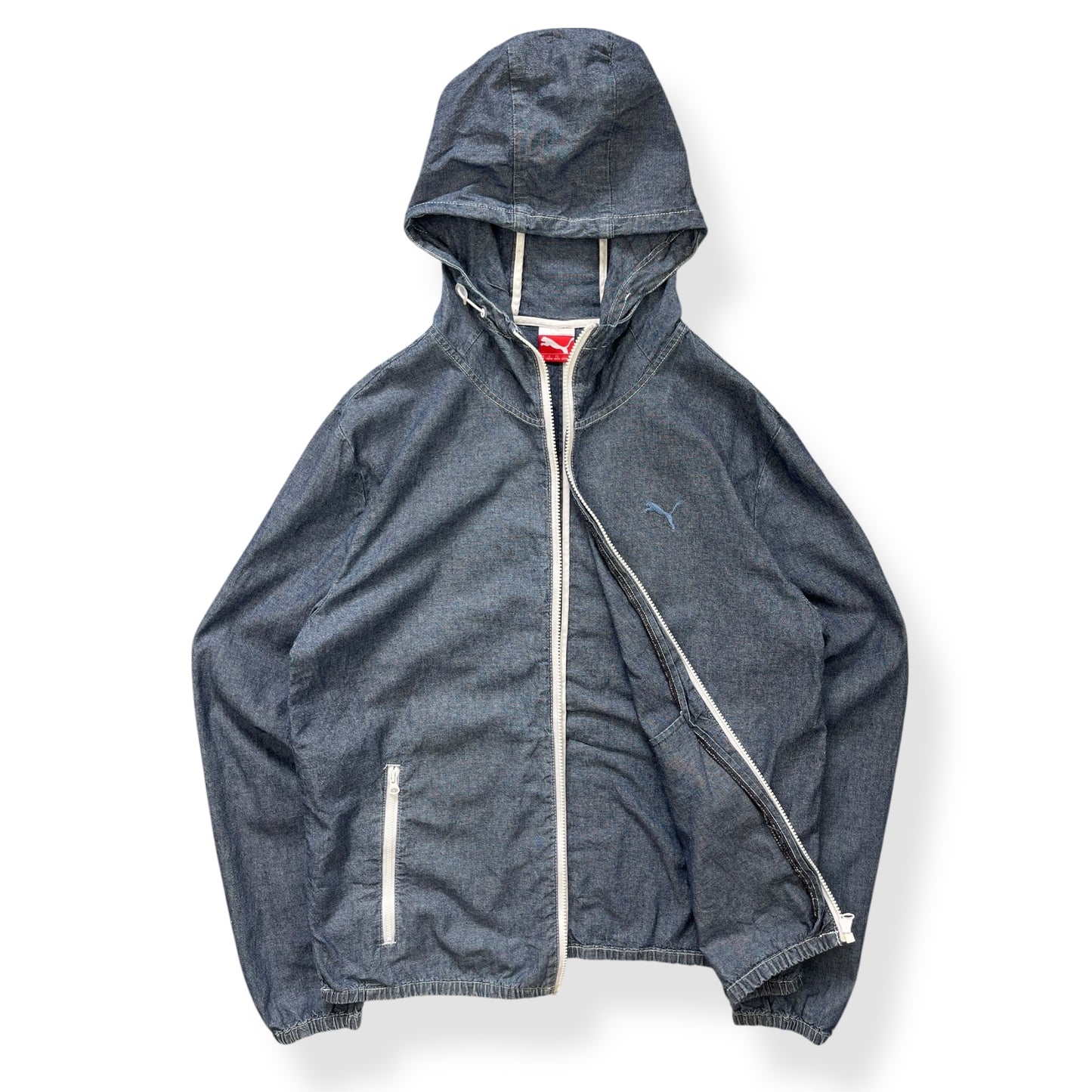Puma Lightweight Denim Hooded Jacket (M)