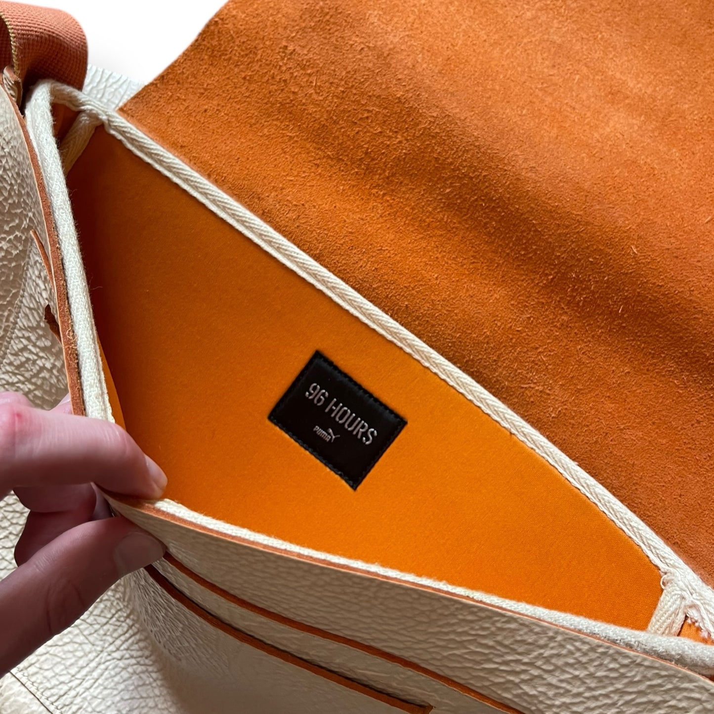 2000's Puma 96 Hours Leather Messenger Bag