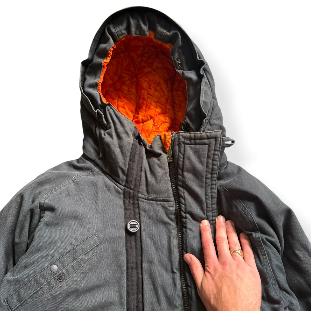 2000's Maharishi Asymmetric Zip Padded Parka (L)