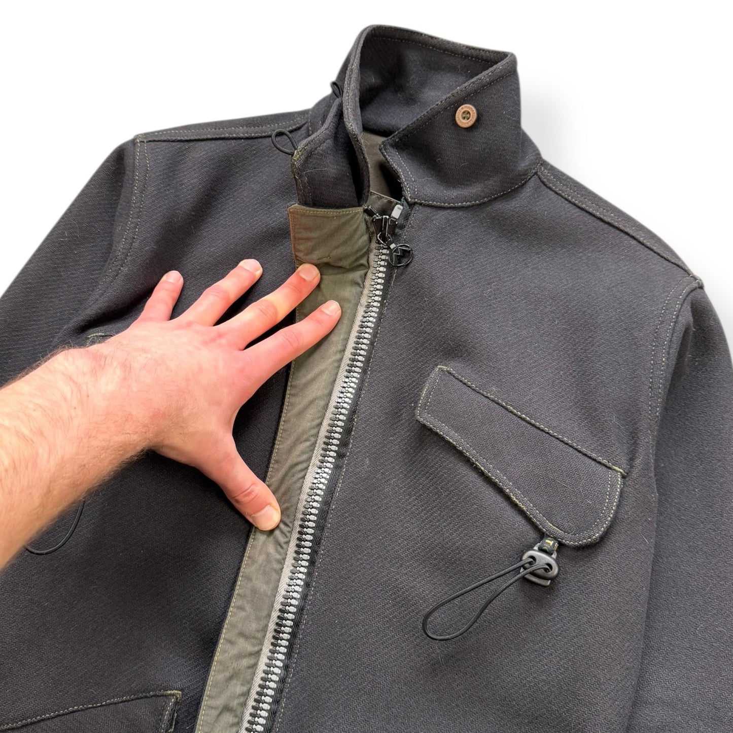 AW99/00 Maharishi Shower Repellent Asymmetric Jacket (S)