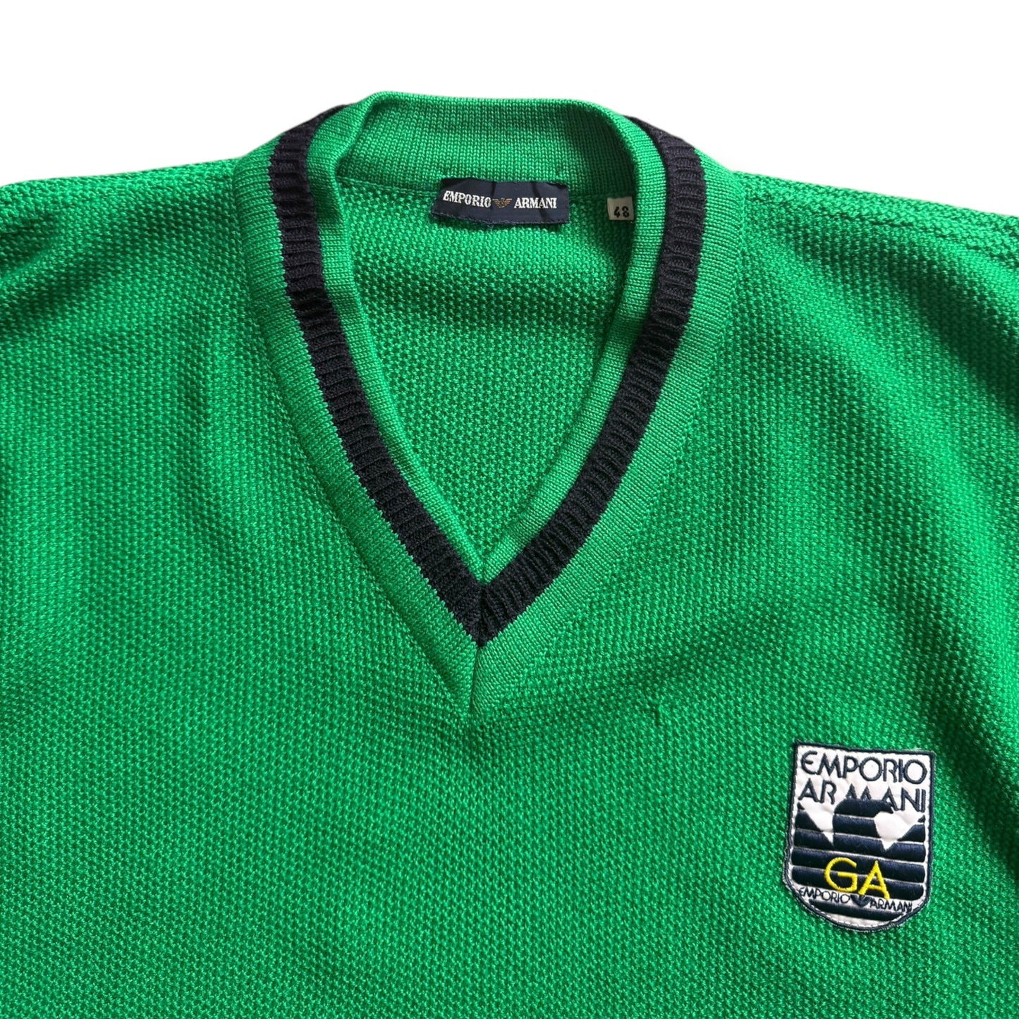 1980's Emporio Armani Knitted V-Neck Jumper (S)