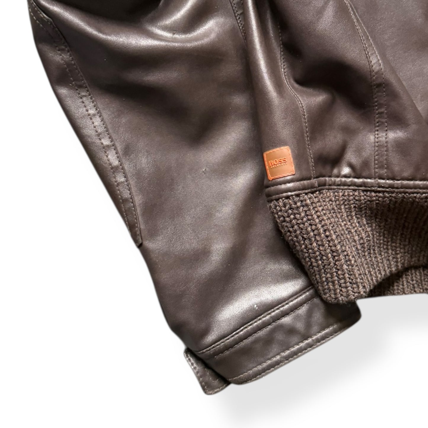 2000's Hugo Boss 'Orange' Leather Jacket (M)