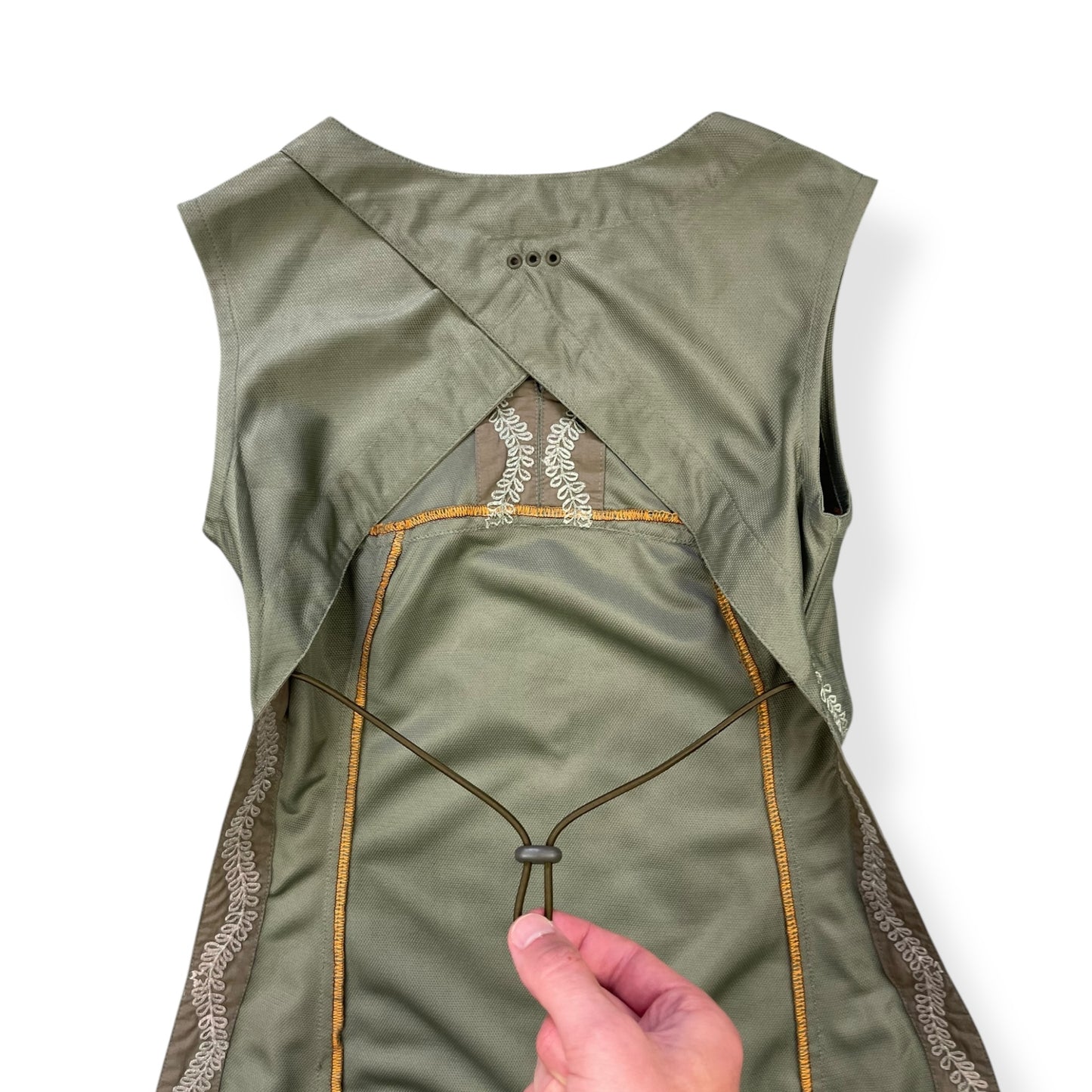 2000's Maharishi Coolmax Embroidered Backless Dress (8)