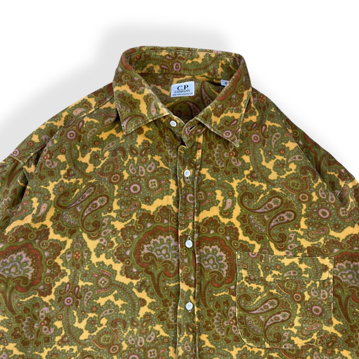 1980's CP Company Corduroy Paisley Shirt (XL)