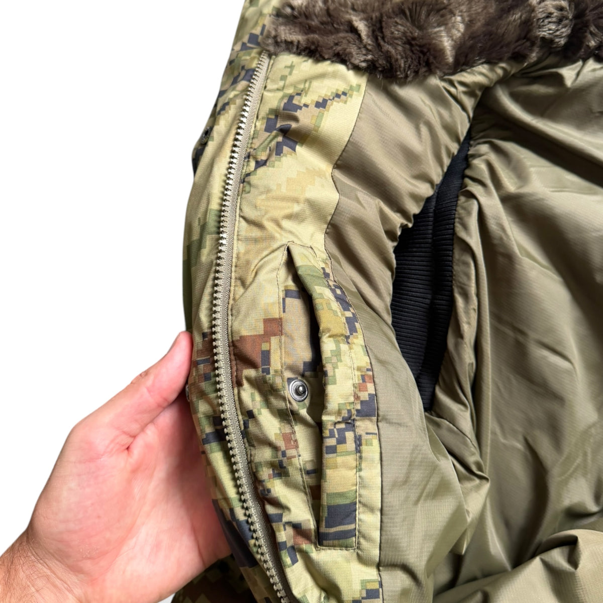 2000's Maharishi Digi Camo Asymmetric Zip Gilet (S)