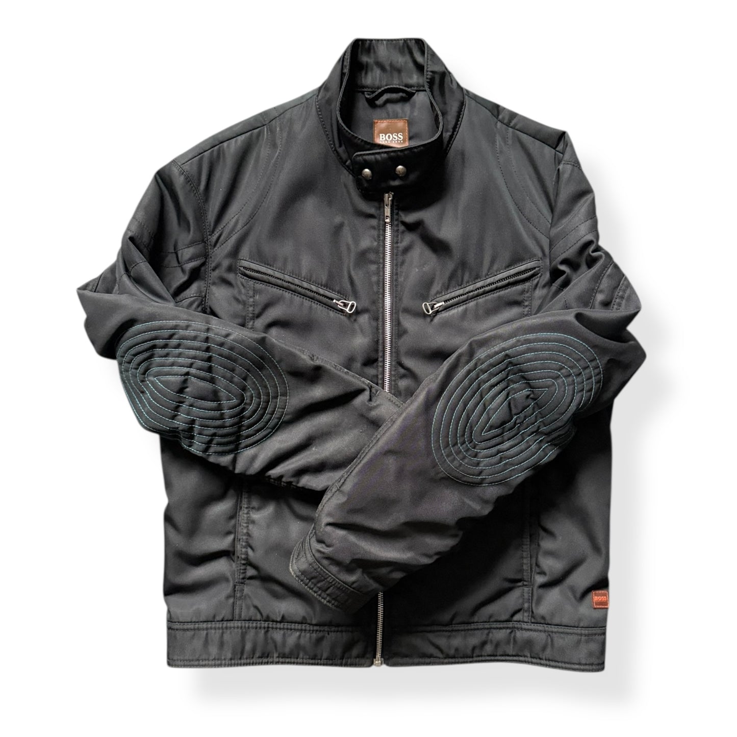 2000's Hugo Boss 'Orange' Elbow Stitch Biker (M)