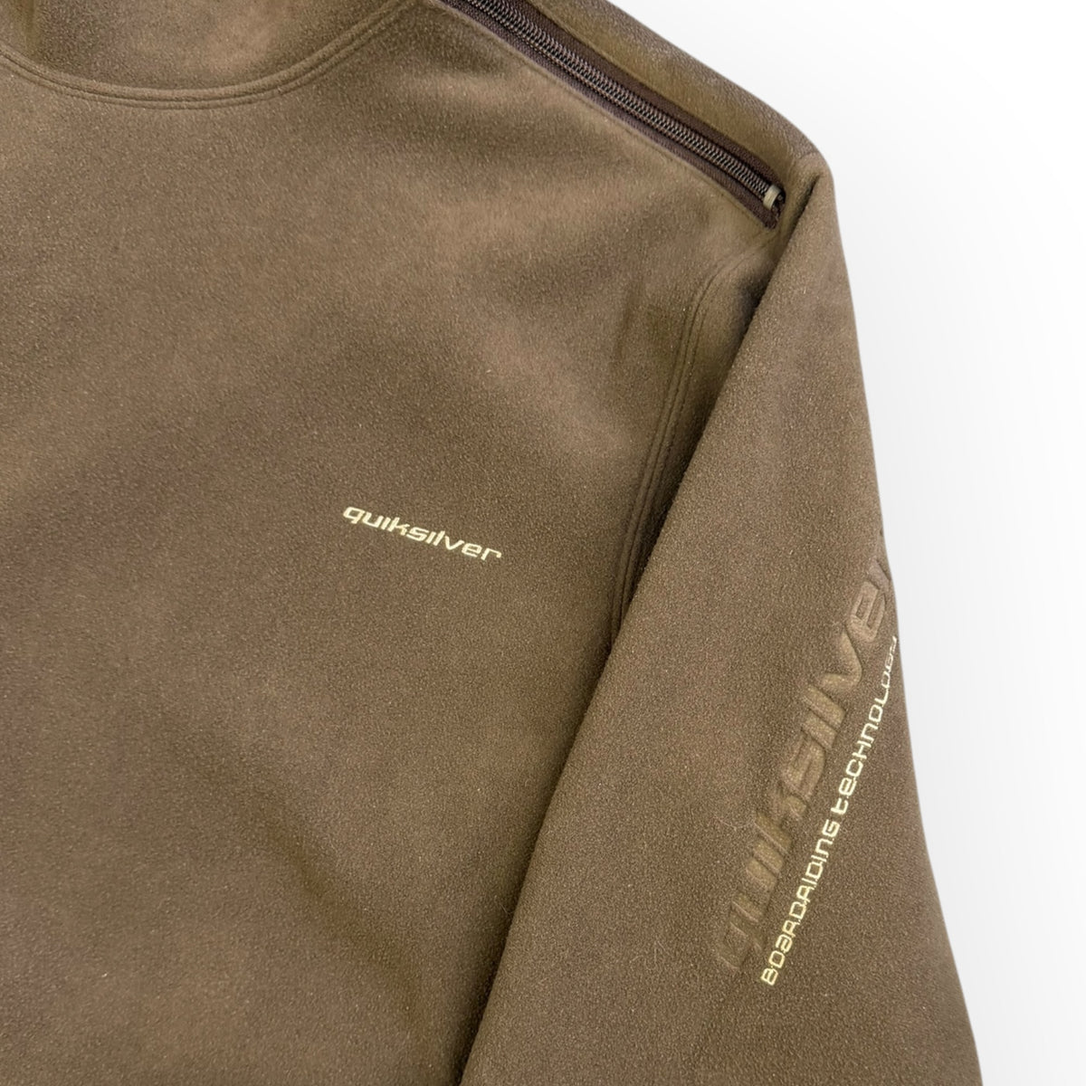 Quiksilver Shoulder Zip Fleece Hoodie Brown (XL)