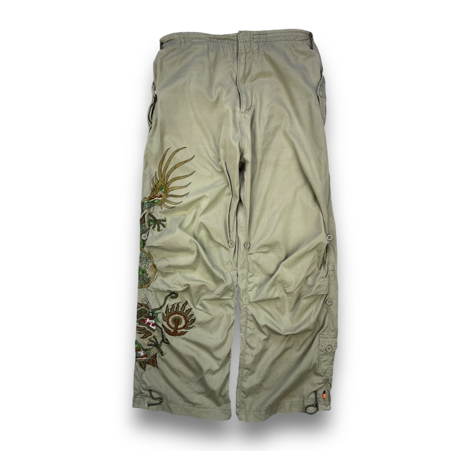 2002 Maharishi Embroidered Dragon Snopants (L)