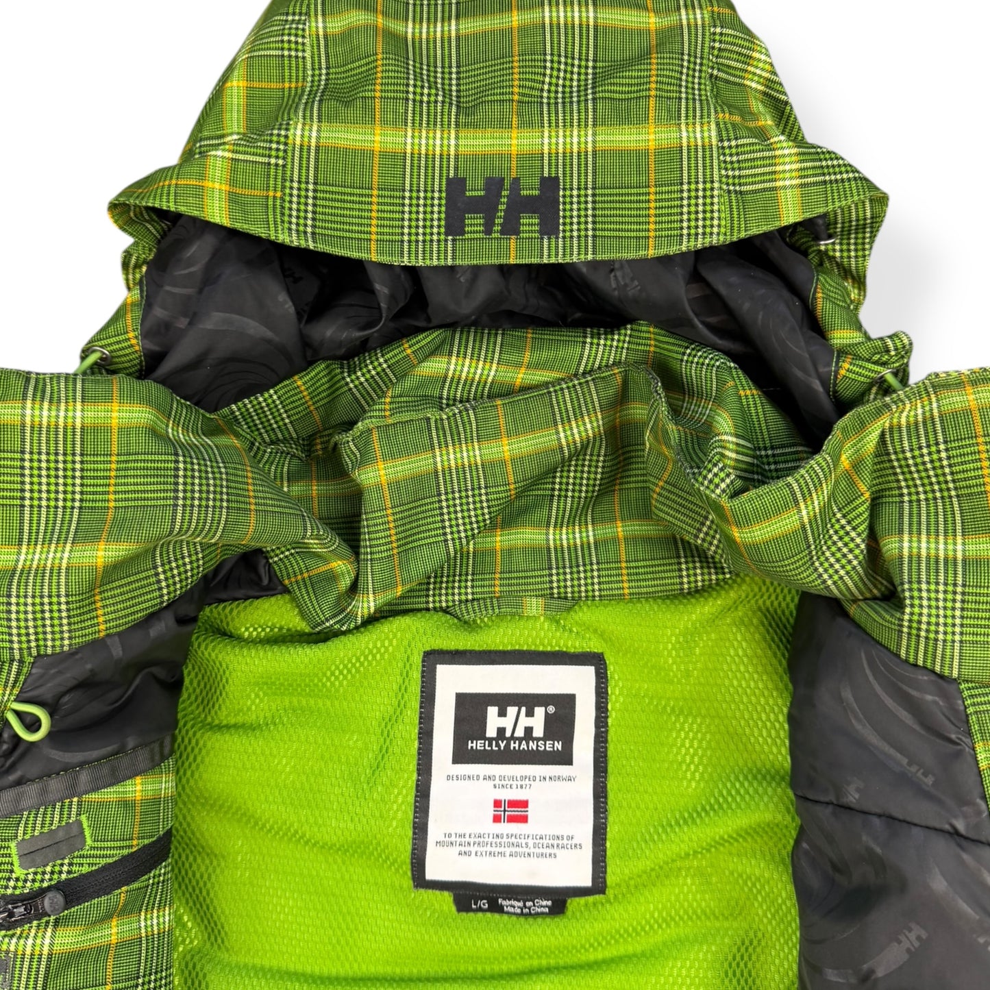 2000's Helly Hansen Plaid Asymmetric Zip Jacket (L)