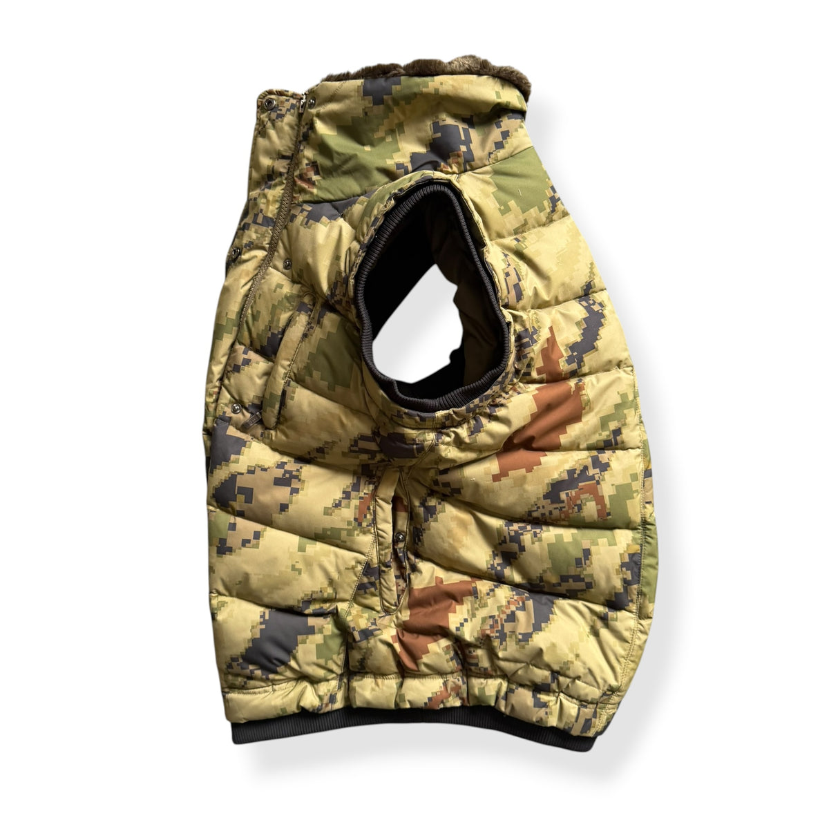 2000's Maharishi Digi Camo Asymmetric Zip Gilet (S)