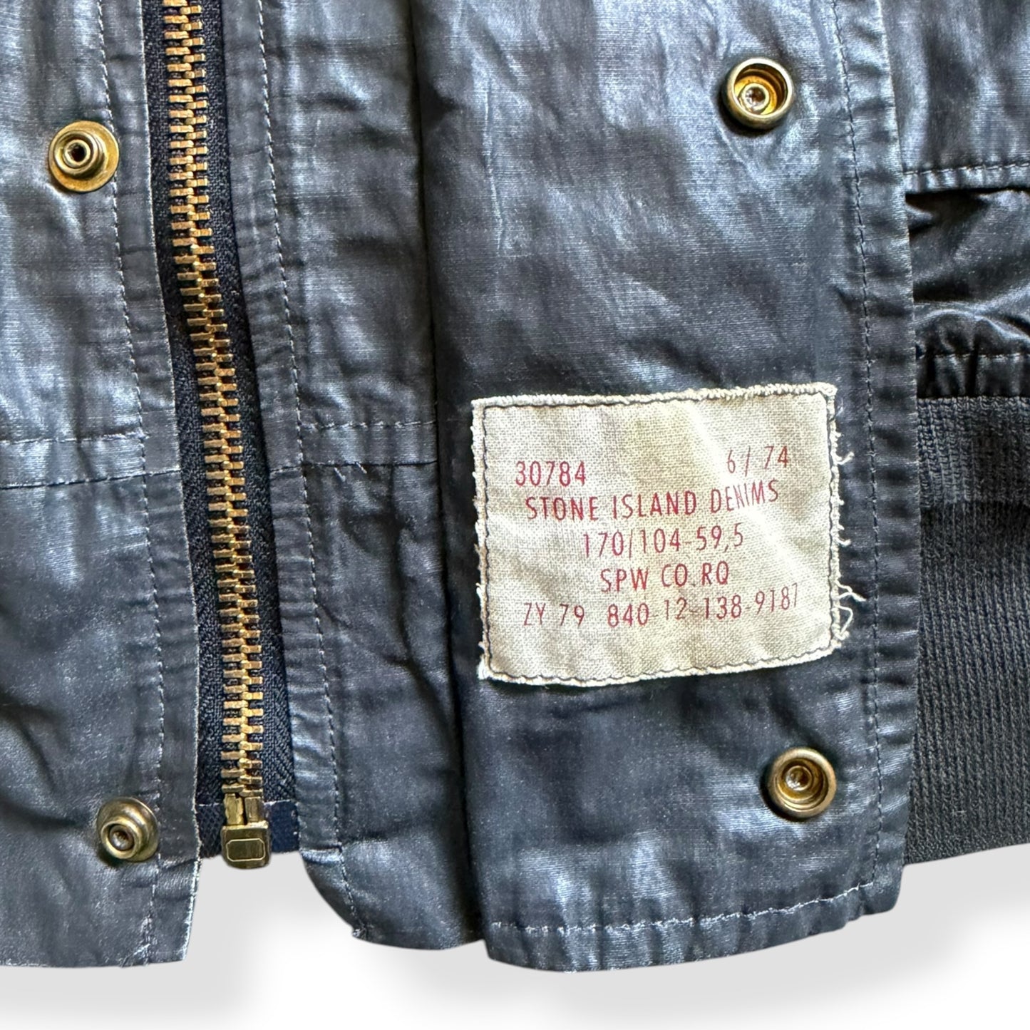SS2008 Stone Island Denims Waxed Bomber Jacket (M)
